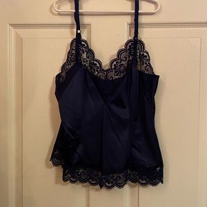 Dark blue lingerie tank top